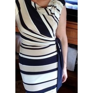 Ralph Lauren Stiped faux wrap dress SZ 4